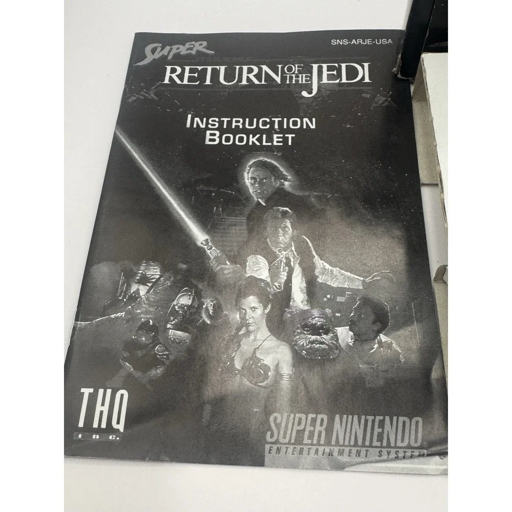 Super Star Wars Return of the Jedi SNES Complete CIB Box Manual Tested